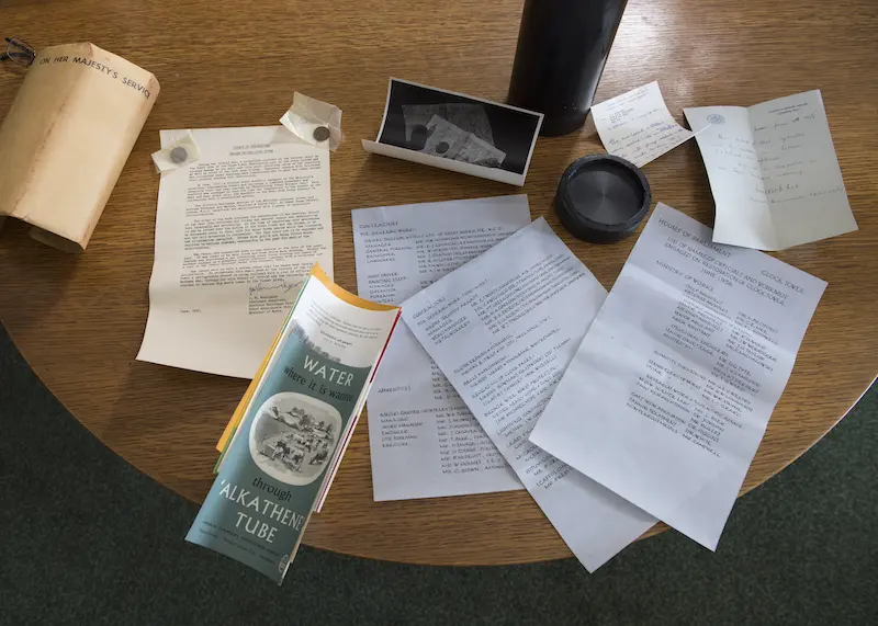 Time capsule and its contents, Copyright UK Parliament Jessica Taylor