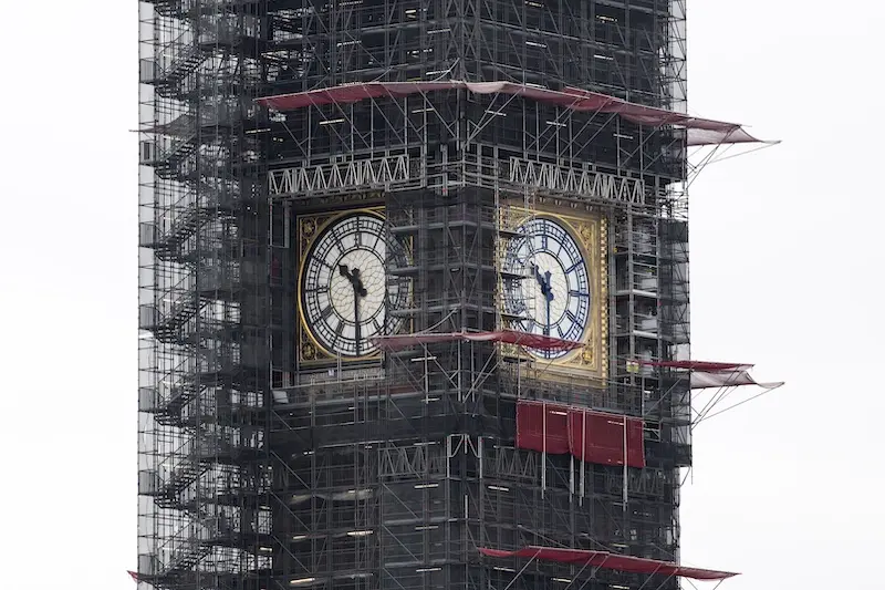 Clock Dials showing different colour schemes. Copyright UK Parliament Andy Bailey